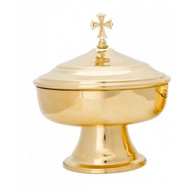 Patena z przykrywką, mosiężna, pozłacana - 16 cm - PATENY LITURGICZNE