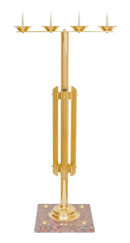 Lichtarz mosiężny na 4 świece - ŚWIECZNIKI / LICHTARZE - Nowość