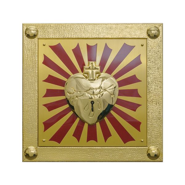 Tabernakulum mosiężne - Serce + promienie (52) - TABERNAKULA - Nowość