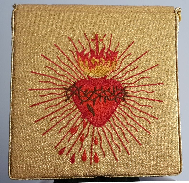 Bursa do chorych haftowana - Serce Pana Jezusa (34) - BURSY, ZESTAWY DO CHORYCH - zdjęcie 4 - Bursa do chorych haftowana (34)