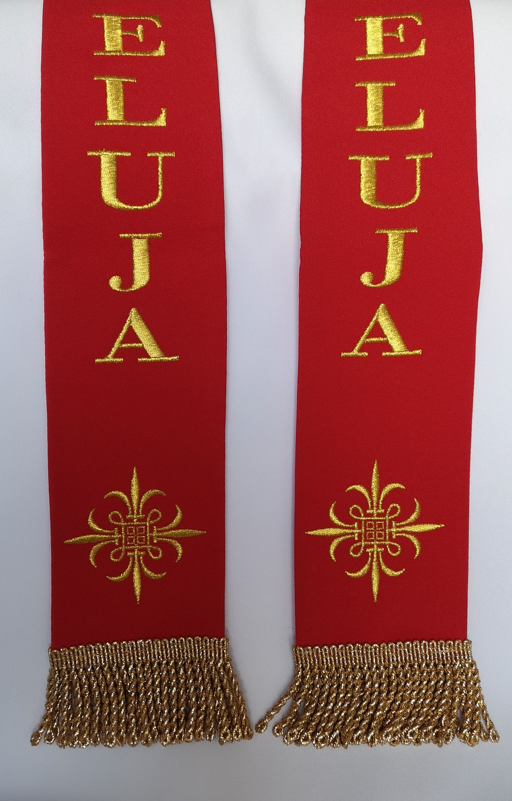 Stuła Alleluja na krzyż - wielkanocna 70 cm - Stuła na krzyż Alleluja - zdjęcie 3 - Stuła Alleluja na krzyż - wielkanocna 70 cm