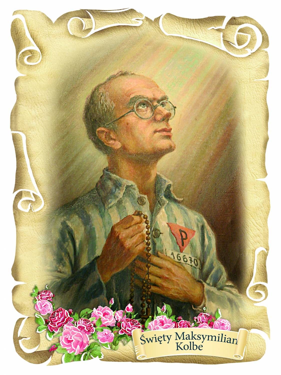 Magnes Święty Maksymilian Kolbe - MAGNESY RELIGIJNE - Nowość