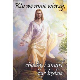 Plakat Wielkanocny - Kto we mnie wierzy - Plakaty wielkanocne