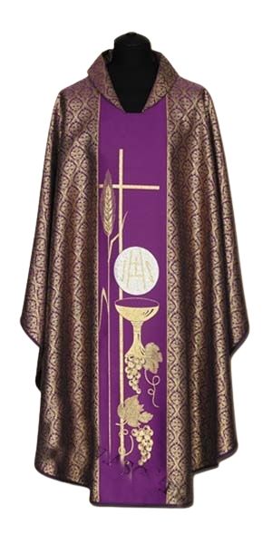 Ornat fioletowy + złoty ornament (54A) - Ornaty fioletowe - Nowość