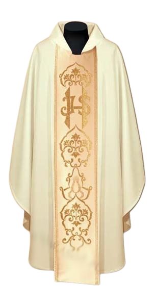 Ornat haftowany (15A) - Ornaty białe/ ecru - Nowość