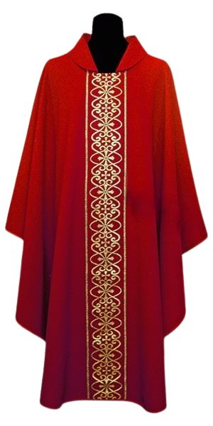 Ornat strecz, pas tkany, kolory liturgiczne (69) - Ornaty haftowane - zdjęcie 2 - Ornat strecz, pas haftowany, kolory liturgiczne (69)