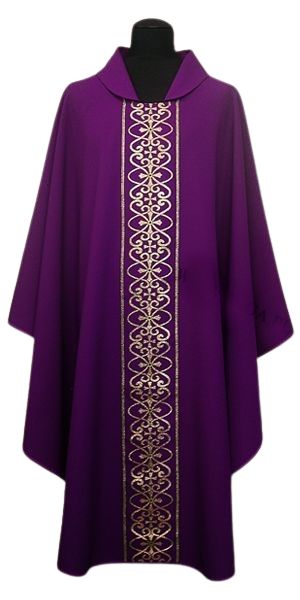 Ornat strecz, pas tkany, kolory liturgiczne (69) - Ornaty haftowane - zdjęcie 3 - Ornat strecz, pas haftowany, kolory liturgiczne (69)