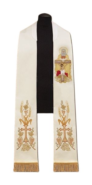 Stuła haftowana - Święta Trójca (36) - Z POSTACIAMI - Nowość