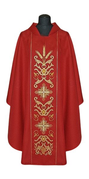 Ornat bogato haftowany (783) - Ornaty czerwone - Nowość