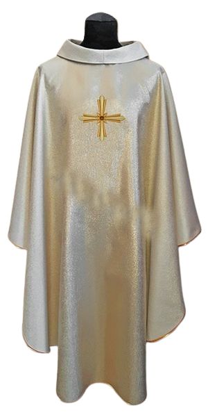 Ornat złoty, błyszczący, haft na tkaninie (1) - Ornaty złote/srebrne - Nowość