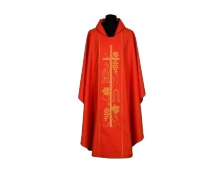 Ornat bogato haftowany (011A) - Ornaty czerwone - Nowość