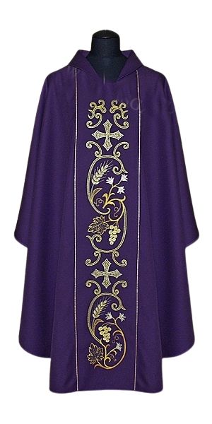 Ornat bogato haftowany (784) - Ornaty fioletowe - Nowość