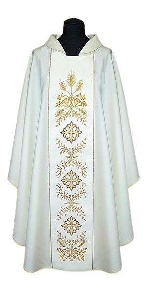 Ornat bogato haftowany (781) - Ornaty białe/ ecru - Nowość