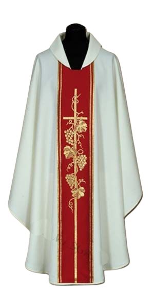 Ornat haftowany (11A) - Ornaty białe/ ecru - Nowość