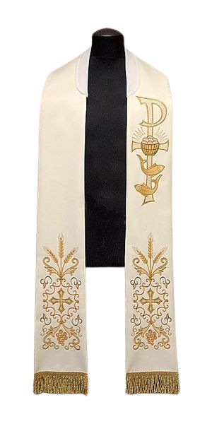 Stuła haftowana eucharystyczna -Ryby (32) - EUCHARYSTYCZNE - Nowość