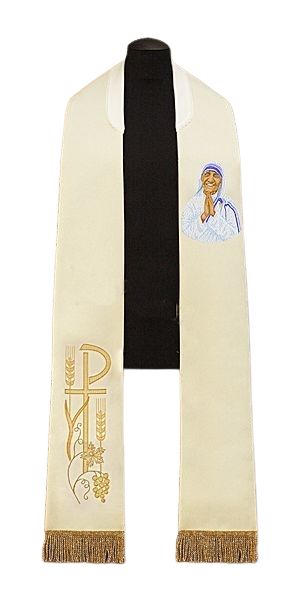 Stuła haftowana Matka Teresa z Kalkuty (28) - Z POSTACIAMI - Nowość