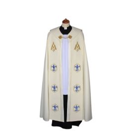 Kapa maryjna ecru haftowana (74) - KAPY LITURGICZNE