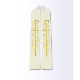 Stuła ecru z motywem eucharystycznym - EUCHARYSTYCZNE