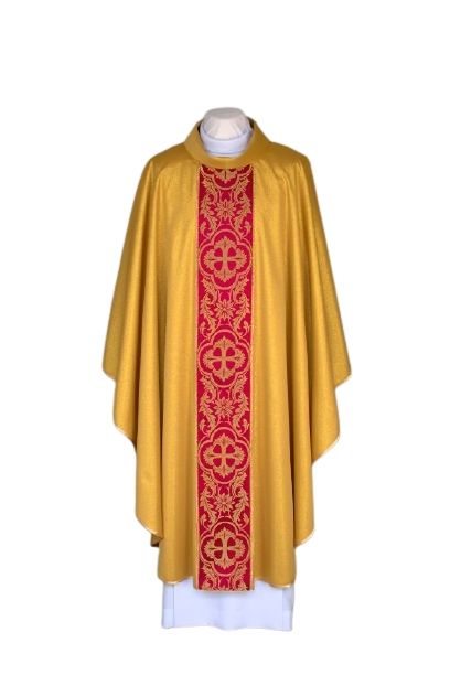 Ornat złoty haftowany - tkany pas (25) - Ornaty złote/srebrne - Nowość