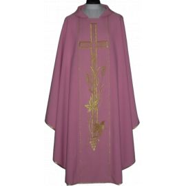 Ornat z komputerowo haftowanym pasem, kolory liturgiczne (14) - Ornaty haftowane - zdjęcie 2 - Ornat z komputerowo haftowanym pasem (14)