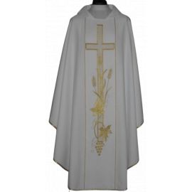 Ornat z komputerowo haftowanym pasem, kolory liturgiczne (14) - Ornaty haftowane - zdjęcie 3 - Ornat z komputerowo haftowanym pasem (14)