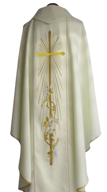 Ornat ślubny kremowy - Ornaty ślubne - zdjęcie 2 - Ornat ślubny kremowy