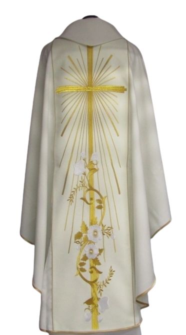 Ornat ślubny z szerokim pasem - Ornaty ślubne - zdjęcie 2 - Ornat ślubny z szerokim pasem