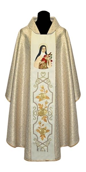 Ornat haftowany św. Teresa od Dzieciątka Jezus - Ornaty z wizerunkiem świętych - Nowość