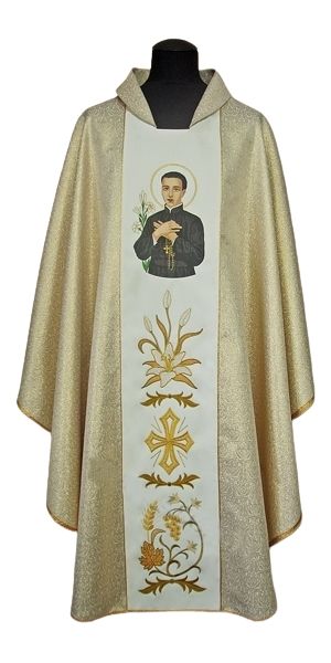 Ornat haftowany św. Stanisław Kostka - Ornaty z wizerunkiem świętych - Nowość