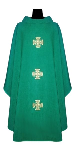 Ornat z lnu - kolory liturgiczne krzyż - Ornaty lniane - Nowość