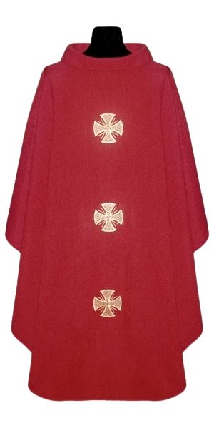 Ornat z lnu - kolory liturgiczne krzyż - Ornaty lniane - zdjęcie 4 - Ornat z lnu - kolory liturgiczne