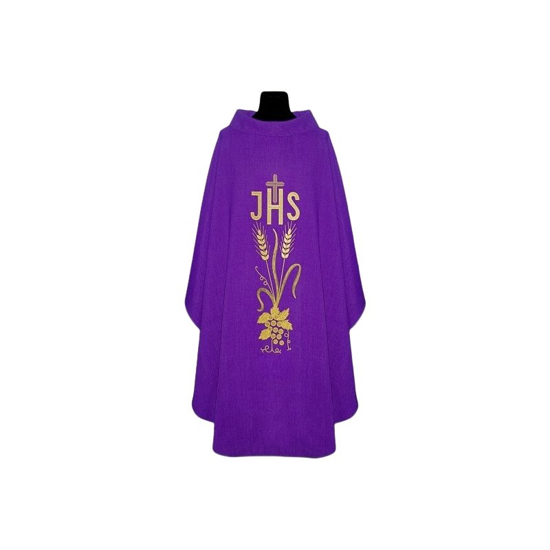 Ornat z lnu - kolory liturgiczne IHS - Ornaty lniane - Ornat z lnu - kolory liturgiczne IHS
