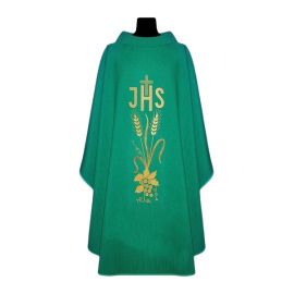 Ornat z lnu - kolory liturgiczne IHS - Ornaty lniane - zdjęcie 4 - Ornat z lnu - kolory liturgiczne IHS