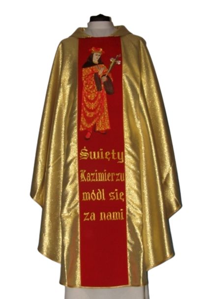 Ornat z wizerunkiem św. Kazimierza - Ornaty z wizerunkiem świętych - zdjęcie 5 - Ornat z wizerunkiem św. Kazimierza