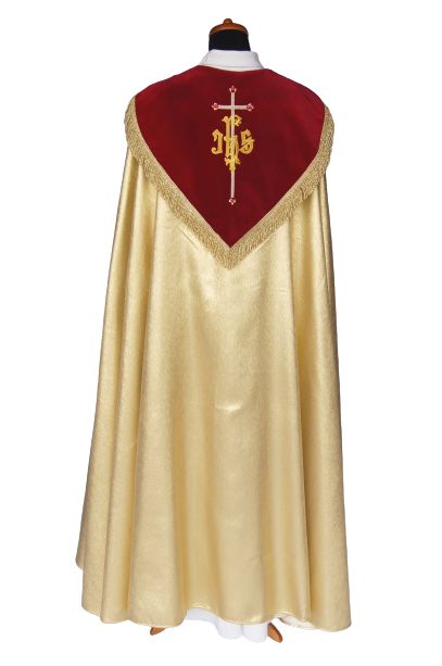 Kapa haftowana IHS (11b) - KAPY LITURGICZNE - zdjęcie 3 - Kapa haftowana IHS (11b)