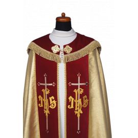 Kapa haftowana IHS (11b) - KAPY LITURGICZNE - zdjęcie 2 - Kapa haftowana IHS (11b)