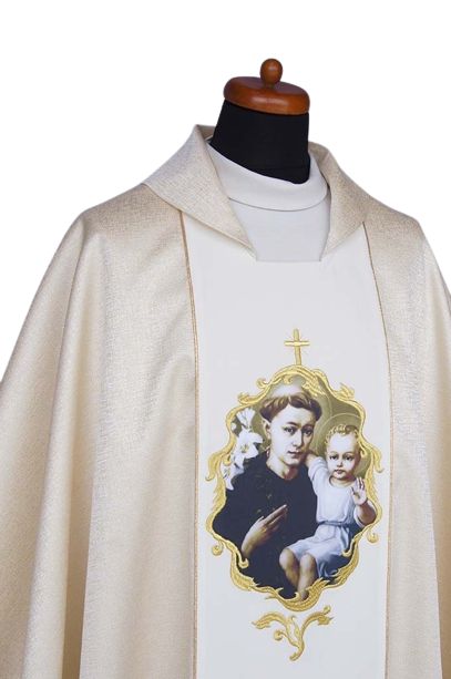 Ornat z wizerunkiem św. Antoniego - Ornaty z wizerunkiem świętych - zdjęcie 2 - Ornat z wizerunkiem św. Antoniego