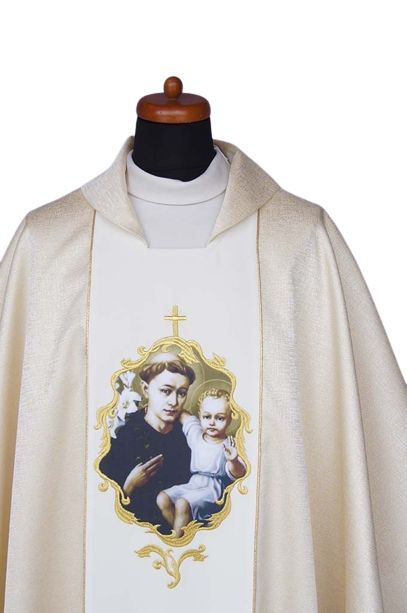 Ornat z wizerunkiem św. Antoniego - Ornaty z wizerunkiem świętych - zdjęcie 3 - Ornat z wizerunkiem św. Antoniego