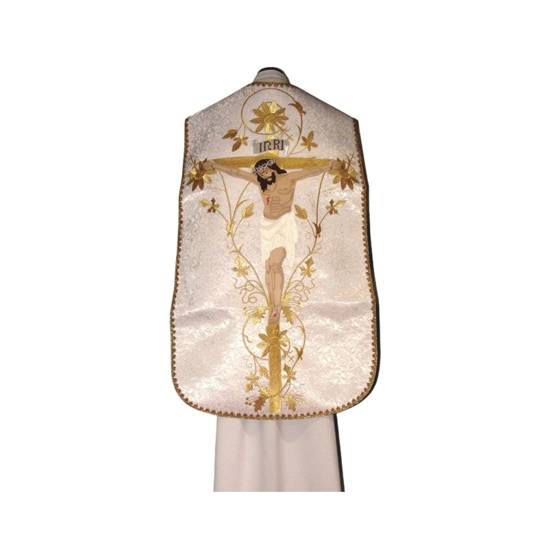 Ornat rzymski adamaszek - Jezus ukrzyżowany (16) - Ornaty rzymskie - Ornat rzymski adamaszek - Jezus ukrzyżowany (16)