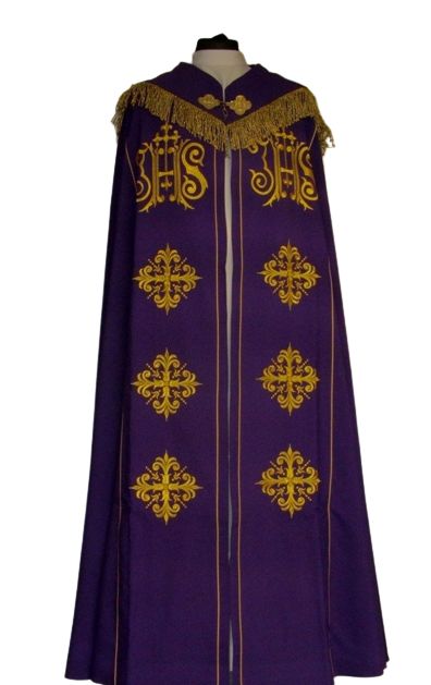 Kapa haftowana - IHS (kolory liturgiczne) - KAPY LITURGICZNE - zdjęcie 2 - Kapa haftowana - IHS (kolory liturgiczne)