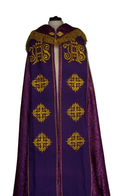 Kapa haftowana - IHS (kolory liturgiczne) - rozeta - KAPY LITURGICZNE - Nowość