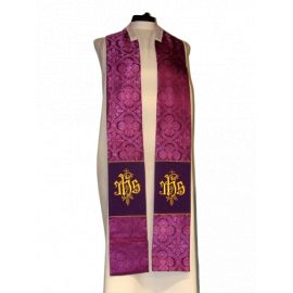 Kapa haftowana - IHS fiolet - rozeta (1) - KAPY LITURGICZNE - zdjęcie 3 - Kapa haftowana - IHS  (kolory liturgiczne) - rozeta (1)