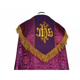 Kapa haftowana - IHS fiolet - rozeta (1) - KAPY LITURGICZNE - zdjęcie 2 - Kapa haftowana - IHS  (kolory liturgiczne) - rozeta (1)