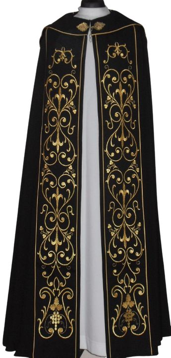 Kapa haftowana - IHS kolory liturgiczne (2) - KAPY LITURGICZNE - zdjęcie 3 - Kapa haftowana - IHS kolory liturgiczne (2)