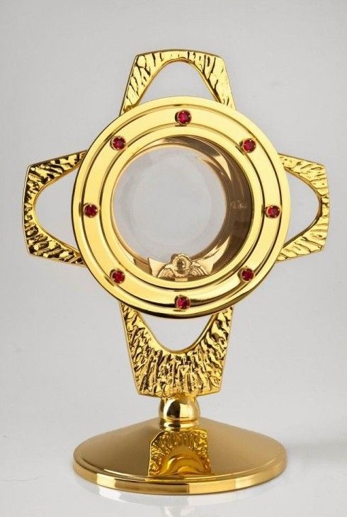 Monstrancja pozłacana mała - 24 cm (S1) - MONSTRANCJE - zdjęcie 2 - Monstrancja pozłacana mała - 24 cm (S1)