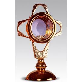 Monstrancja pozłacana mała - 25 cm (S6) - MONSTRANCJE