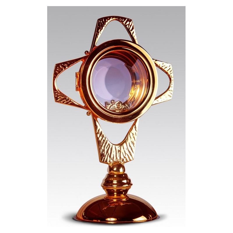 Monstrancja pozłacana mała - 25 cm (S6) - MONSTRANCJE - Monstrancja pozłacana mała - 25 cm (S6)