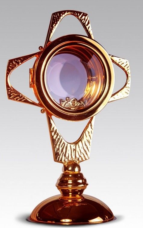 Monstrancja pozłacana mała - 25 cm (S6) - MONSTRANCJE - Nowość