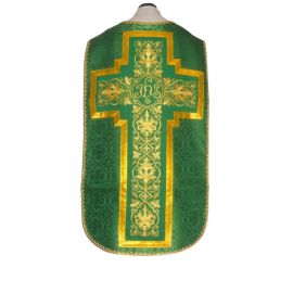 Ornat rzymski zielony, rozeta IHS  (56) - Ornaty rzymskie
