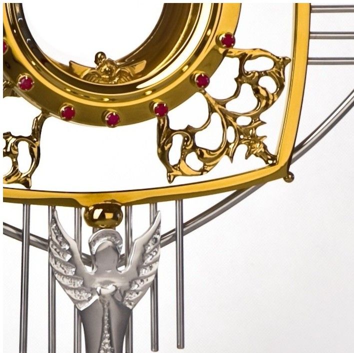 Monstrancja pozłacana, elementy srebrzone - (S12) - MONSTRANCJE - zdjęcie 2 - Monstrancja pozłacana, elementy srebrzone - (S12)